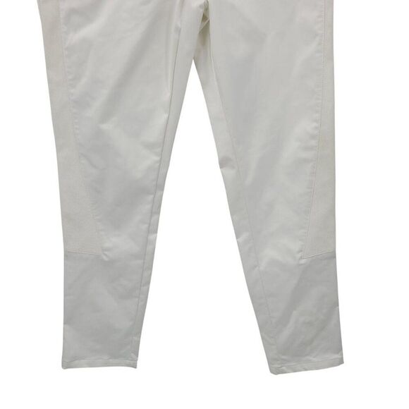 Pink Stitch Athletic White Slim Fit Vented Pants 4 Activewear Sportswear Golf - Picture 7 of 10